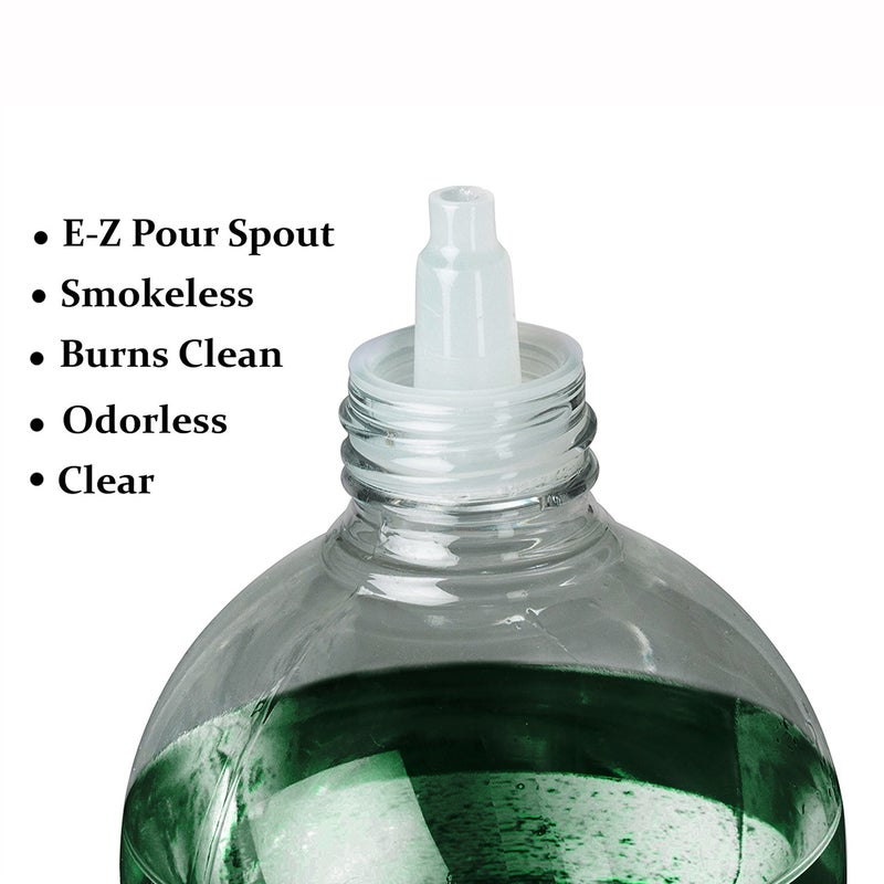 Ner Mitzvah Paraffin Lamp Oil - Green Smokeless, Odorless, Clean Burning Fuel for Indoor and Outdoor Use with E-Z Fill Cap and Pouring Spout - 32oz - Image 3